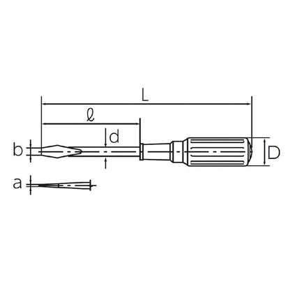 KTC 京都機械工具 木柄マイナス貫通ドライバー 10mm 軸長250mm MD-250 ドライバー 工具 ツール DIY 作業工具