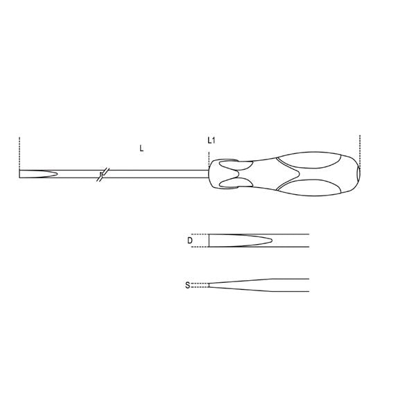 Beta ベータ ロングマイナスドライバー No.3 軸長300mm 1294L 3X300 ドライバー 工具 ツール DIY 作業工具