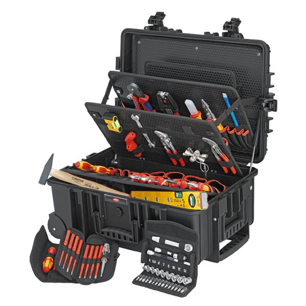 KNIPEX クニペックス 電気技師用 ツールセット 63PCE 外寸W609×H428×D263mm 002137 工具 ツール DIY 作業工具