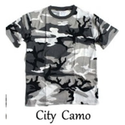 カモフラージュ Tシャツ Mサイズ シティー カモ 綿100％ 男女兼用 迷彩 ティーシャツ ミリタリー ティシャツ 軍モノ