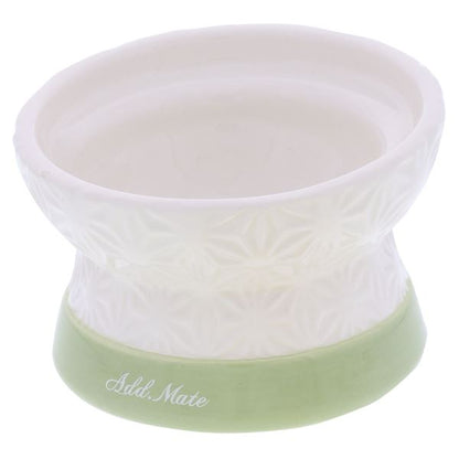 （まとめ）フードがこぼれにくい脚付き陶器食器 ドライフード向き【×2セット】 (犬猫用品/食器)【代引不可】
