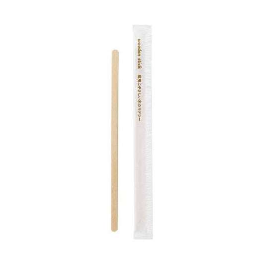 【まとめ】 紙完封木製マドラー16cm 100本 【×10セット】