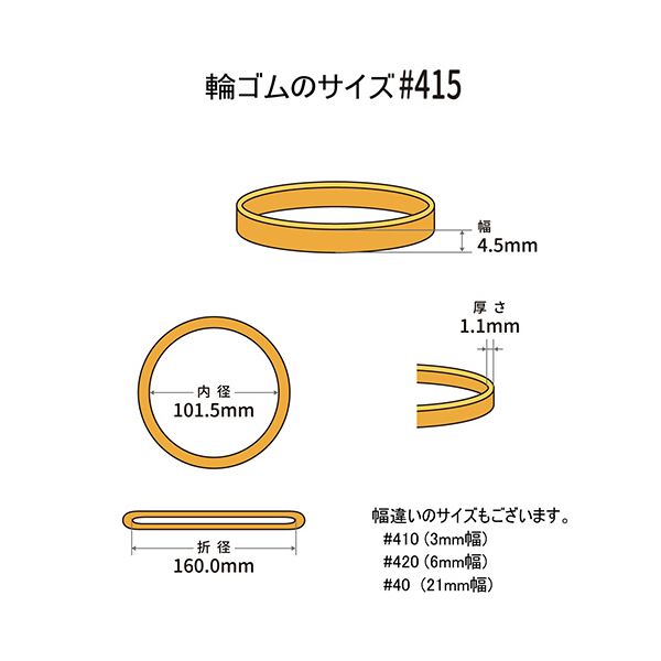 （まとめ） 共和 オーバンド#415 内径101.5mm 50g入 透明袋 GNA-N-013 1袋 【×3セット】