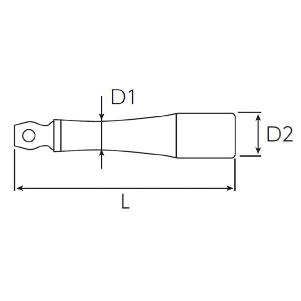 KTC 京都機械工具 12.7SQ 首振り エクステンションバー 100mm BE4-100JW 工具 ツール DIY 作業工具