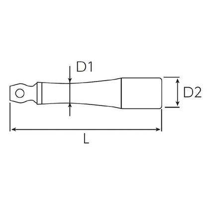 KTC 京都機械工具 12.7SQ 首振り エクステンションバー 100mm BE4-100JW 工具 ツール DIY 作業工具