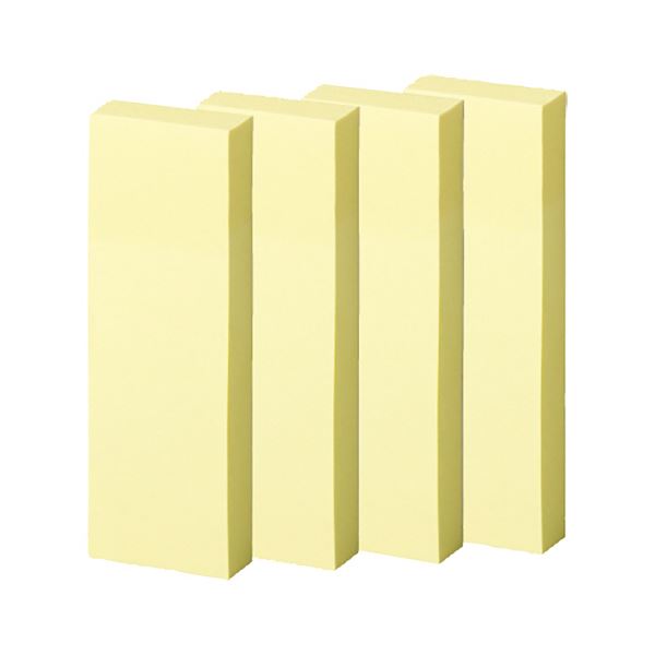 TANOSEE強粘着ふせん 75×25mm パステルカラー・イエロー 1パック（20冊）