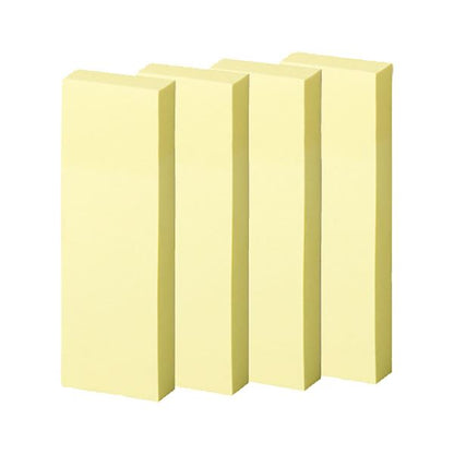 TANOSEE強粘着ふせん 75×25mm パステルカラー・イエロー 1パック（20冊）
