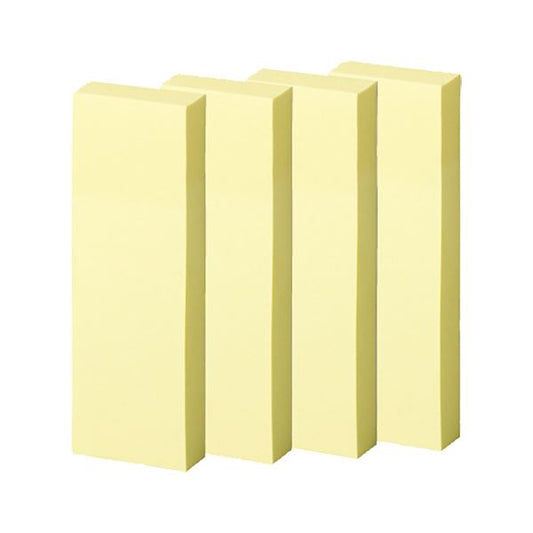 TANOSEE強粘着ふせん 75×25mm パステルカラー・イエロー 1パック（20冊）
