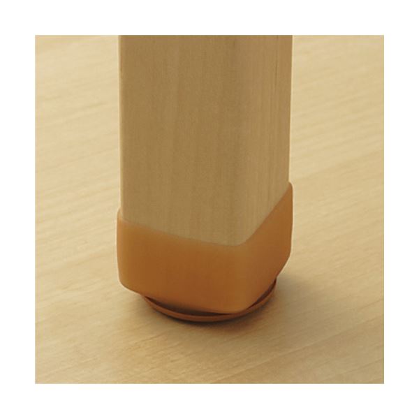 （まとめ） レック脚ピタキャップ 丸・角兼用 S 茶色 O-339 1パック（4個） 【×2セット】