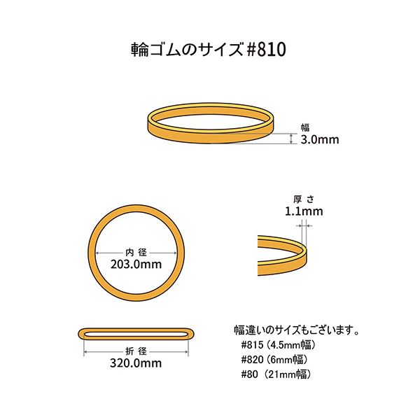 （まとめ） 共和 オーバンド#810 内径203mm 50g入 透明袋 GTA-N-057 1袋 【×2セット】