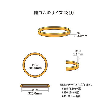 （まとめ） 共和 オーバンド#810 内径203mm 50g入 透明袋 GTA-N-057 1袋 【×2セット】