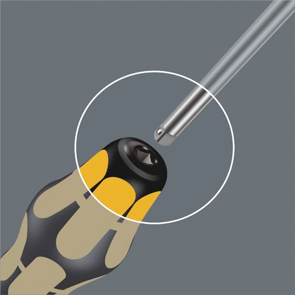 WERA ヴェラ 貫通 マイナスドライバー 根元六角 先端サイズ1.0x5.5 六角軸対辺6mm 軸長103mm 018301 工具 ツール DIY
