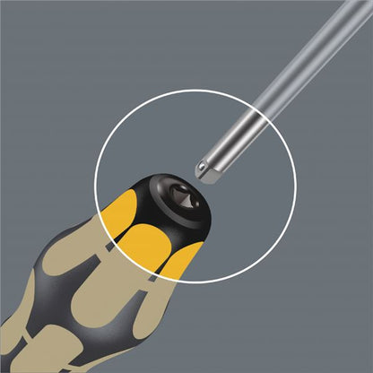 WERA ヴェラ 貫通 マイナスドライバー 根元六角 先端サイズ1.0x5.5 六角軸対辺6mm 軸長103mm 018301 工具 ツール DIY