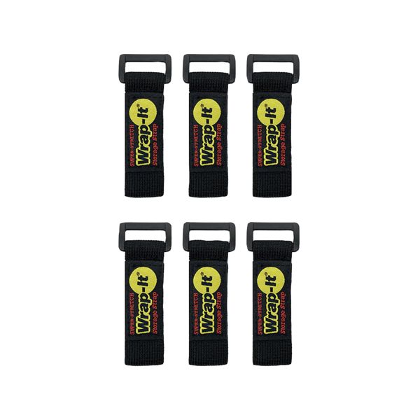 Wrap-It ラップイット 配線コード収納ストラップ 6X1inch 6個入 BK 706-06B 工具 ツール DIY 作業工具
