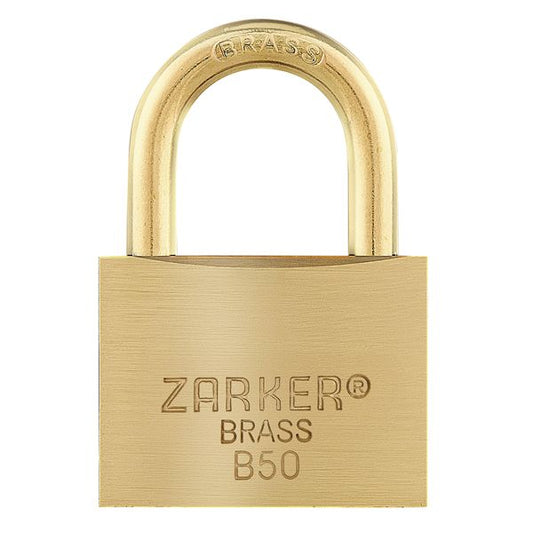 ZARKER ザーカー 真鍮南京錠 ワンタッチロック キー式 鍵3個付 防錆 高耐久性 ツル径7.2mm B50