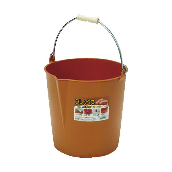 田中工業 フレックスバケツ 15L ブラウン FB-15BR 1個