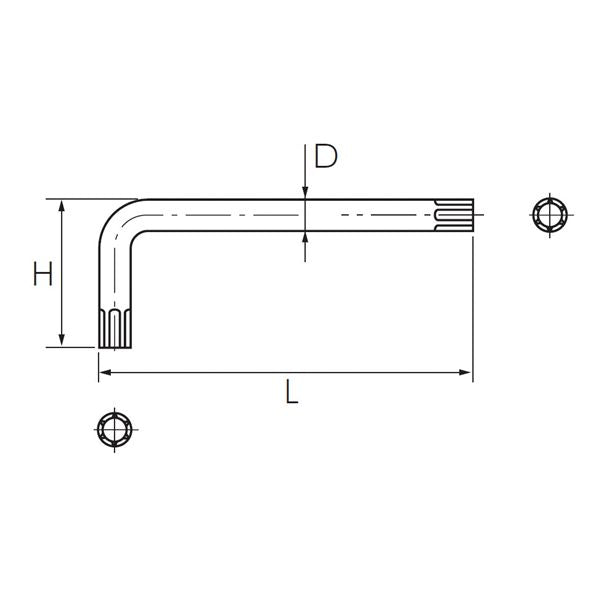 KTC 京都機械工具 トルクス L型レンチ T55 LT55 レンチ 工具 ツール DIY 作業工具