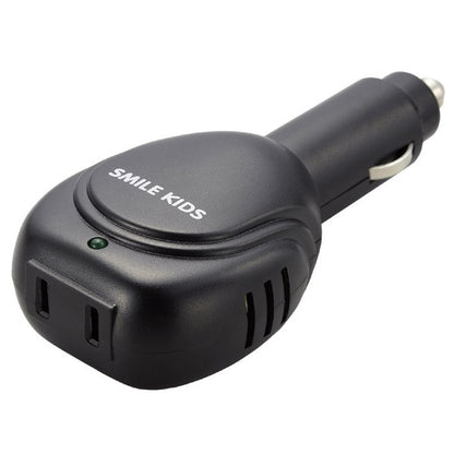 シガーソケット 車載充電器 約5×10.6×3.2cm ブラック 12V車専用 過電流 温度保護回路搭載 シガーライター用コンセント