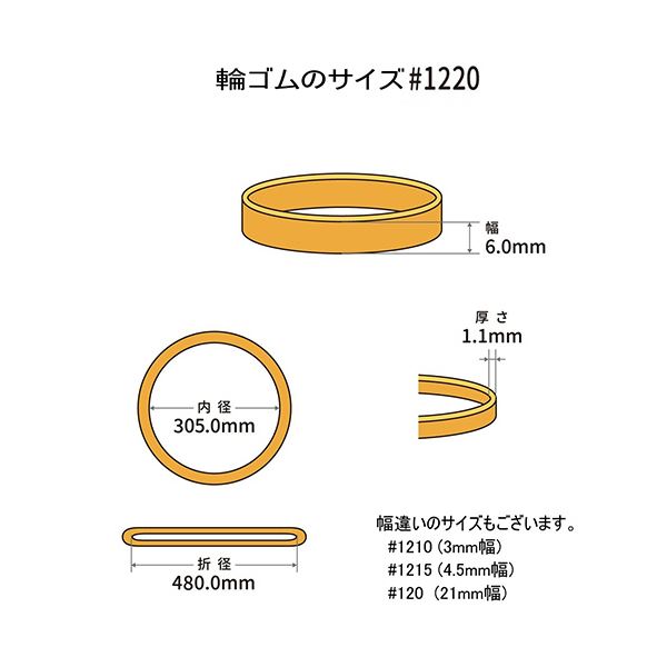 （まとめ） 共和 オーバンド#1220 内径305mm 50g入 透明袋 GTA-N-097 1袋 【×2セット】