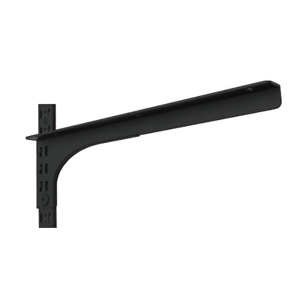 (まとめ）シングル棚受 SG-L200B-R (右用) L型 200mm ブラック（×4個セット）