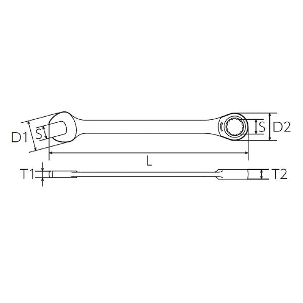 KTC 京都機械工具 ラチェットコンビネーションレンチ 16mm MSR1A-16 レンチ 工具 ツール DIY 作業工具