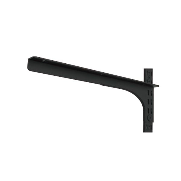 (まとめ）シングル棚受 SG-L200B-L (左用) L型 200mm ブラック（×4個セット）