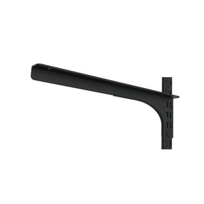 (まとめ）シングル棚受 SG-L200B-L (左用) L型 200mm ブラック（×4個セット）