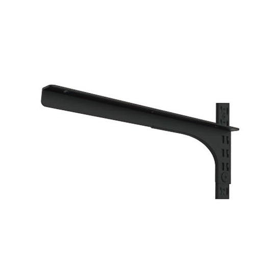 (まとめ）シングル棚受 SG-L200B-L (左用) L型 200mm ブラック（×4個セット）