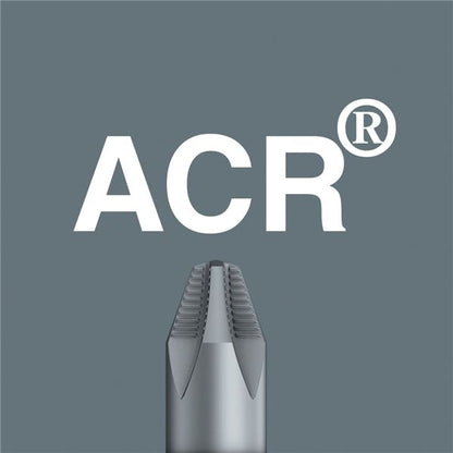 WERA ヴェラ カムアウト防止機能ACR付 プラスネジ用 ドライバービット 差込6.35mm 刃先サイズPH2 全長150mm マグネット・プロテクター付 203913