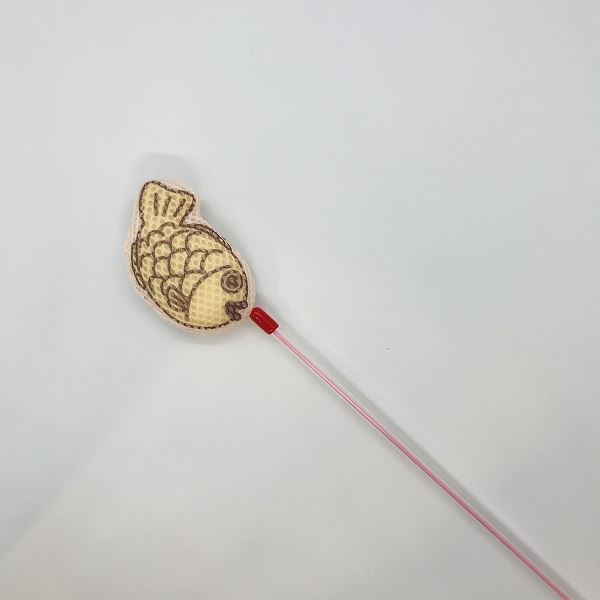 （まとめ） 国産 のび～る！ハミガキじゃらし たい焼き 1個 （ペット用品） 【×5セット】【代引不可】