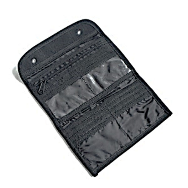 ウォーレット 財布 約20cm×11cm ブラック モール対応 防水布仕様 カード入×12 札入れ×1 ジッパー付小銭入×1 ウォレット