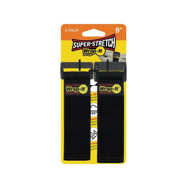 Wrap-It ラップイット 配線コード収納ストラップ 9X1.5inch 5個入 BK 705-09B 工具 ツール DIY 作業工具