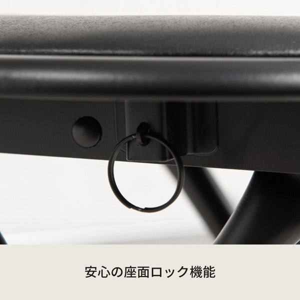 ミニースツール(黒/ブラック) イス 椅子 低い 折りたたみ キャンプ アウトドア おしゃれ 釣り ローチェア 丸椅子 小さい パイプイス 完成品 NK-073