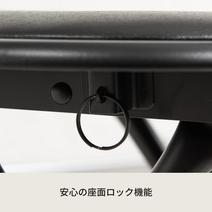 ミニースツール(黒/ブラック) イス 椅子 低い 折りたたみ キャンプ アウトドア おしゃれ 釣り ローチェア 丸椅子 小さい パイプイス 完成品 NK-073