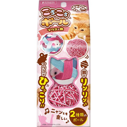 （まとめ）にゃんこたいむ ころころボール マウスと鈴【×5セット】 (猫用玩具)【代引不可】
