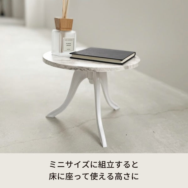 コーディサイドテーブル(マーブル/大理石) 北欧風 軽量 スリム モダン 机 飾り台 コンクリート 木目 CTN-3031