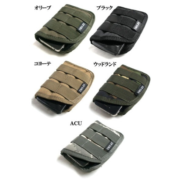 スマートフォンケース オリーブ モール対応 防水布使用 スマートフォンポーチ スマホポーチ 携帯入れ 小銭入れ カード入れ