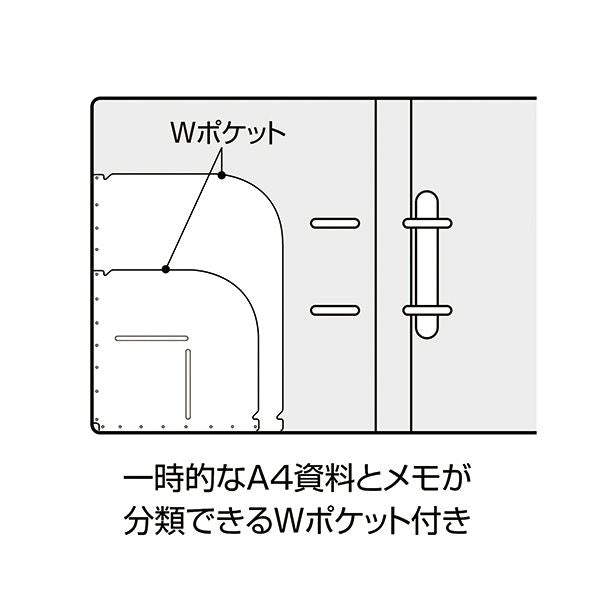 （まとめ） セキセイ セパルロックリングファイル A4タテ 2穴 150枚収容 20mmとじ 背幅32mm ネイビーブルー SEL-2835-15 1冊 【×5セット】