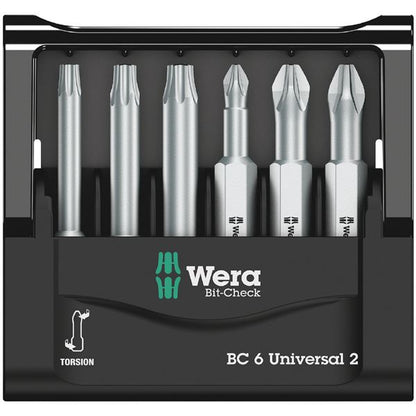 WERA ヴェラ 6点組 差込6.35mm ビットチェック ビットセット #2 056473 工具 ツール DIY 作業工具 道具
