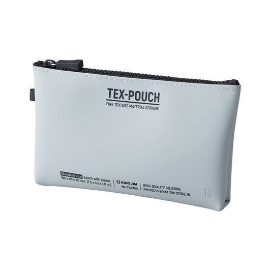 キングジム TEX-POUCH グレー TXP100-GY