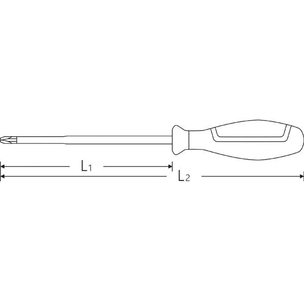 STAHLWILLE スタビレー 1000V絶縁プラスドライバー #1 軸長80mm 全長185mm 4665VDE-1N 工具 ツール DIY 作業工具