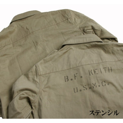 USタイプ M46 コットン カーキシャツ XS ワンウォッシュ プレーン 綿 アメリカ軍 レプリカ ミリタリーウェア 軍モノ
