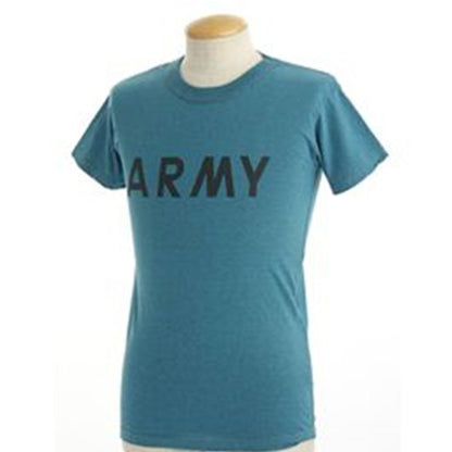 USタイプ ARMY オバーダイ Tシャツ XS オバーダイブルー 綿混 ティーシャツ ミリタリーウェア 軍モノ ミリタリーシャツ 衣類