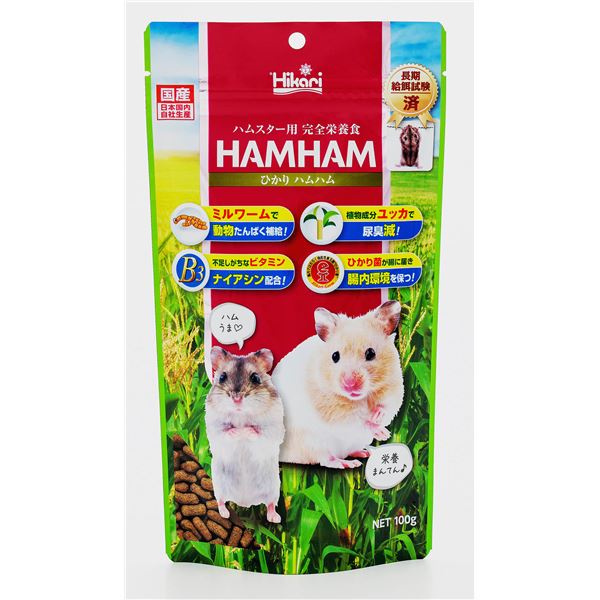 （まとめ）キョーリン ひかり ハムハム 100g ハムスターフード 【×10セット】【代引不可】