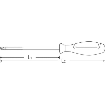 STAHLWILLE スタビレー 1000V絶縁プラスドライバー #0 軸長60mm 全長145mm 4665VDE-0N 工具 ツール DIY 作業工具