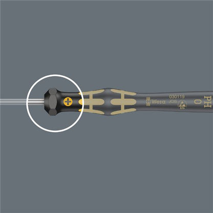 WERA ヴェラ ESD 静電気放電対策 精密 ナットドライバー 六角サイズ2.0mm 軸長60mm 030412 工具 ツール DIY 作業工具 道具