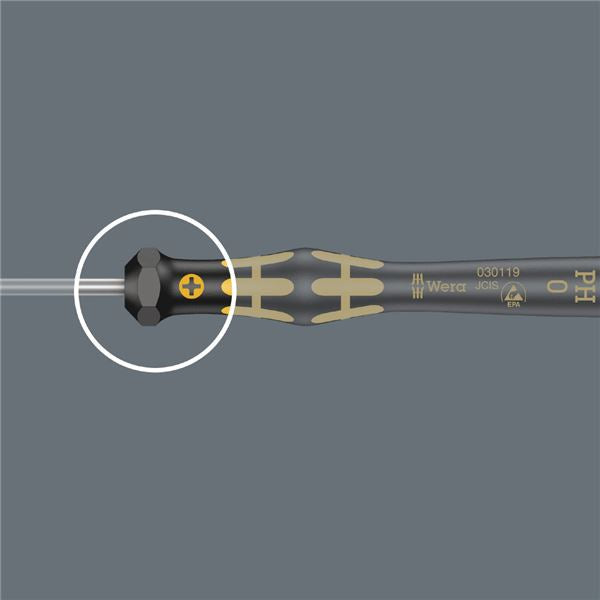 WERA ヴェラ ESD 静電気放電対策 精密 ナットドライバー 六角サイズ1.8mm 軸長60mm 030411 工具 ツール DIY 作業工具 道具