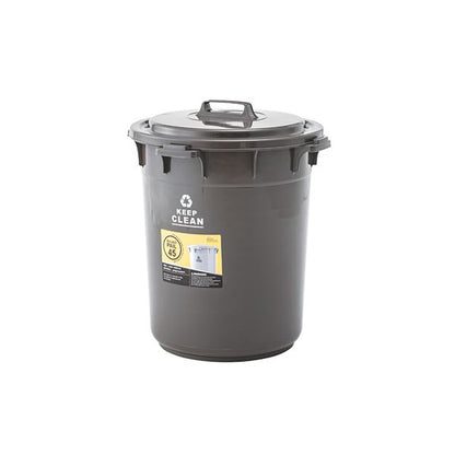 ゴミ箱 ダストボックス 幅42.5cm 45L ブラウン 日本製 ふた付き ラウンドペール 完成品 キッチン 台所 店舗 備品