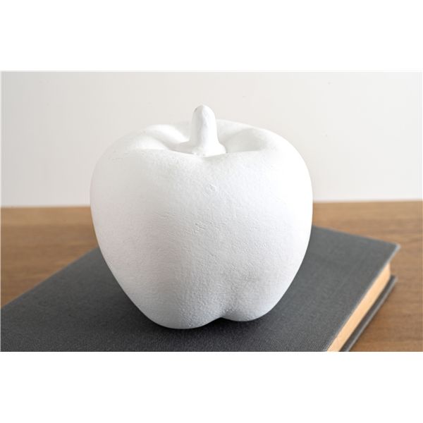 オブジェ 置物 約幅10×奥行10×高さ9cm ホワイト 陶器 フルーツオブジェ リビング ダイニング インテリア雑貨 完成品