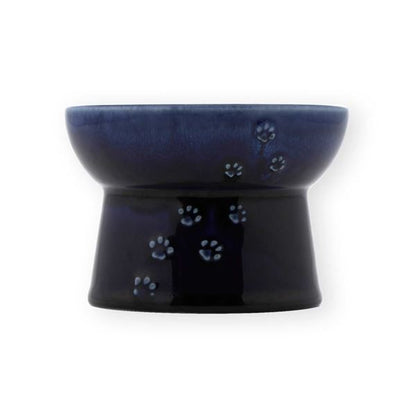 猫用 脚付フードボウル 日本製 ブルー （ペット用品・猫用）【代引不可】